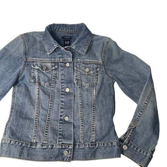 GAP Kids Small Faded Denim Trucker Jean Jacket 2000’s - Picture 1 of 6